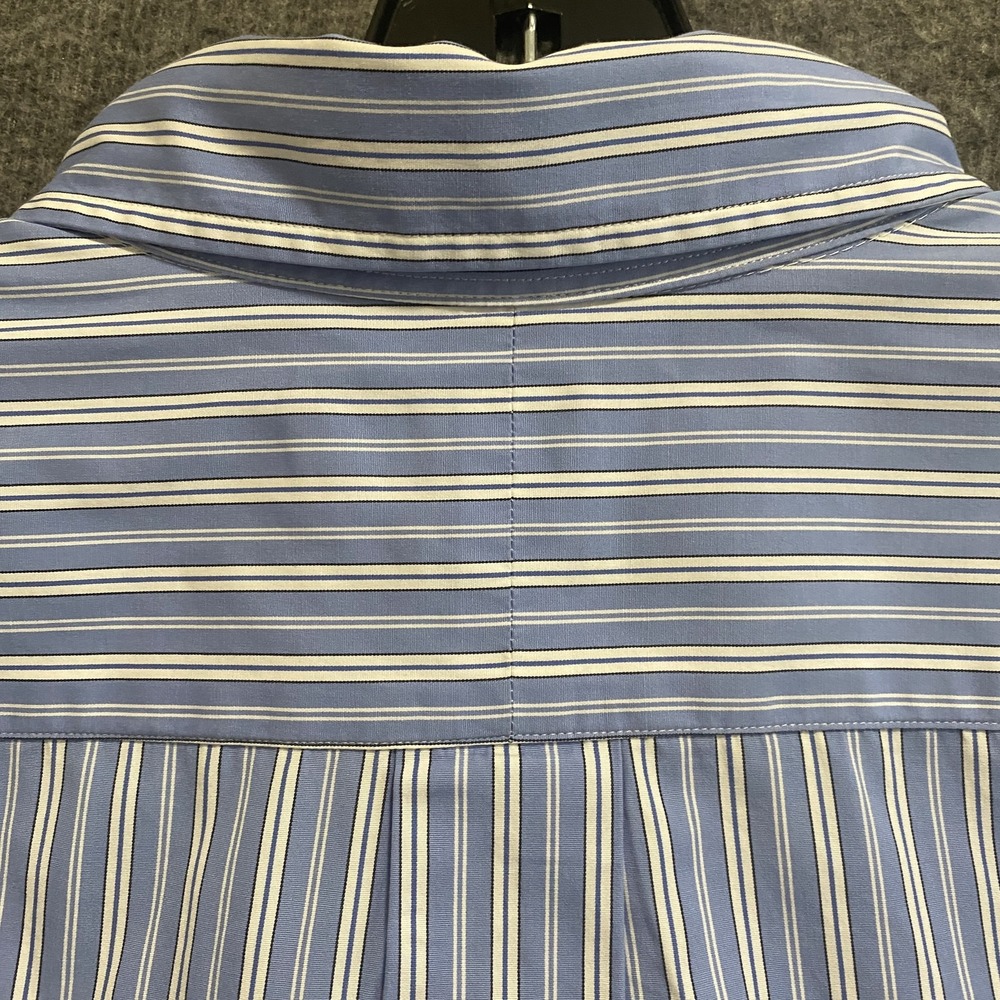 Ralph Lauren Shirt Mens XL‎ Blue Striped Classic Fit Button Down Preppy Office - Picture 6 of 9